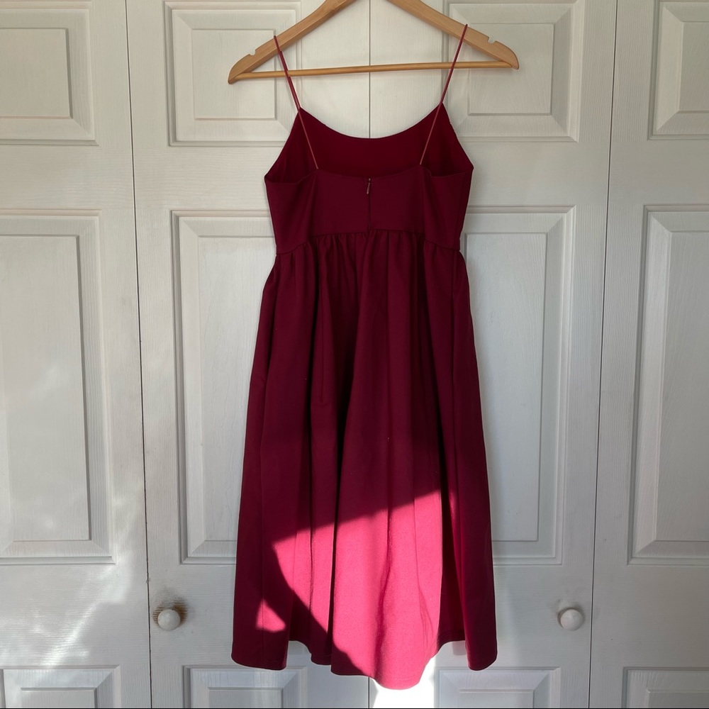 📦 SALE | Showpo. | Wild Nights A-Line Spaghetti Strap Tea Length Dress Wine - Picture 3 of 8